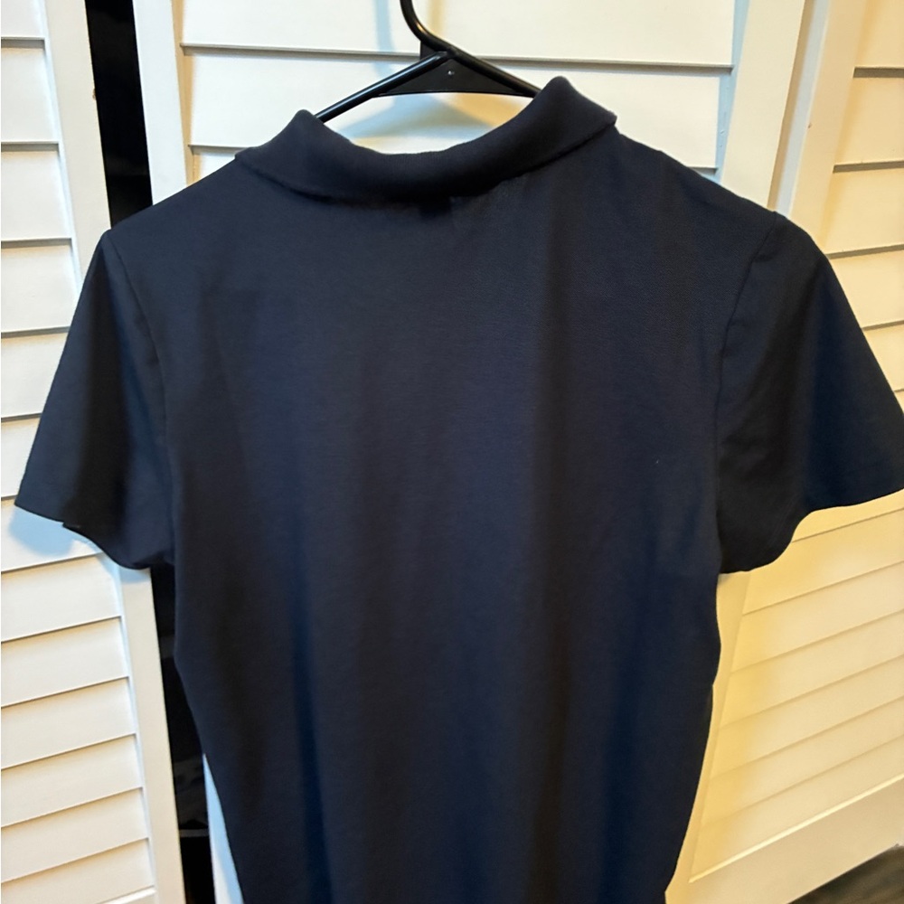John Deere Navy Short Sleeve Polo with Green Logo - Picture 2 of 3